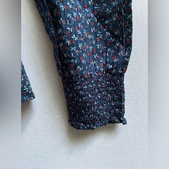 NWT Madewell Tie-Back Peplum Top in Campden Daisies  Sz XS - Picture 8 of 12